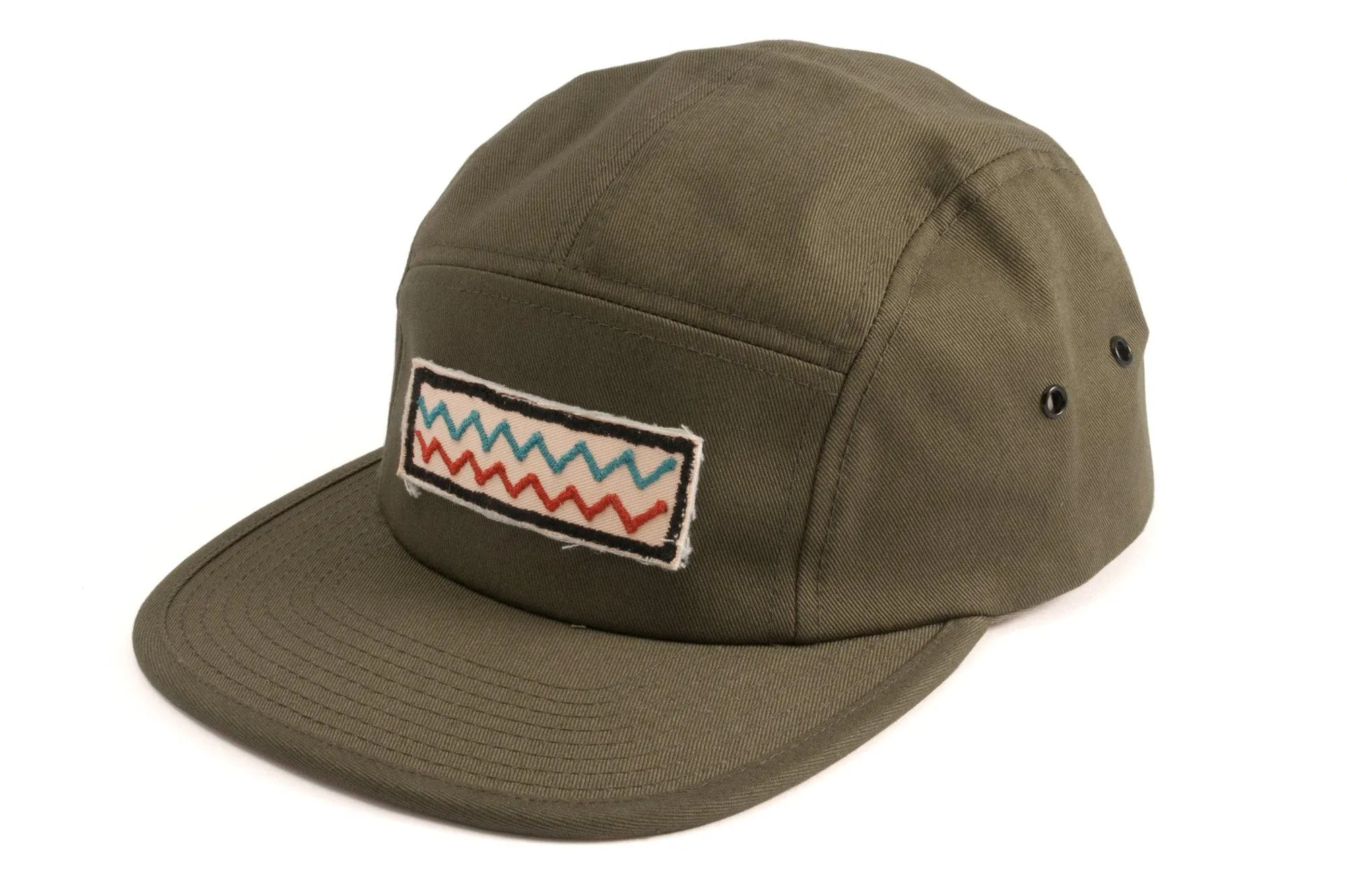 #202 - Basecap 5-Panel Zigzag olive