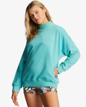 A/Div Canyon Mock Neck Sweatshirt - Lagoon