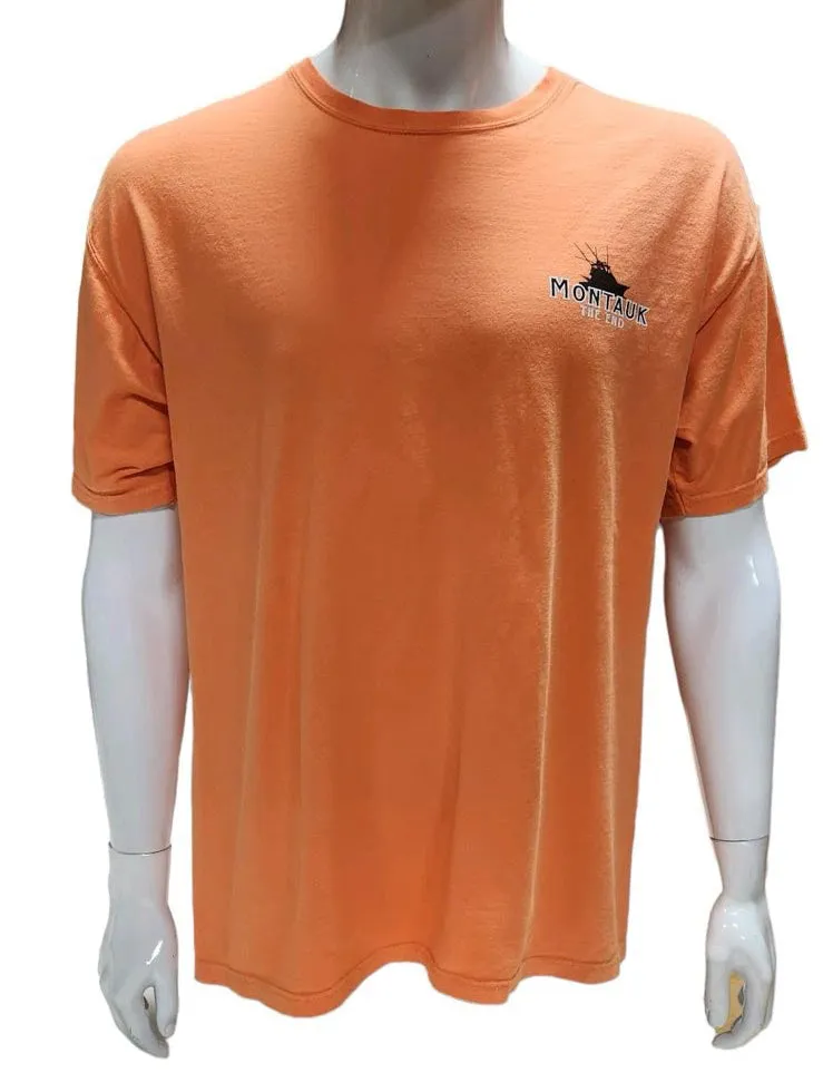 Adult Unisex Wild West Stars & Stripers Montauk The End Screen Printed Short Sleeve T-Shirt