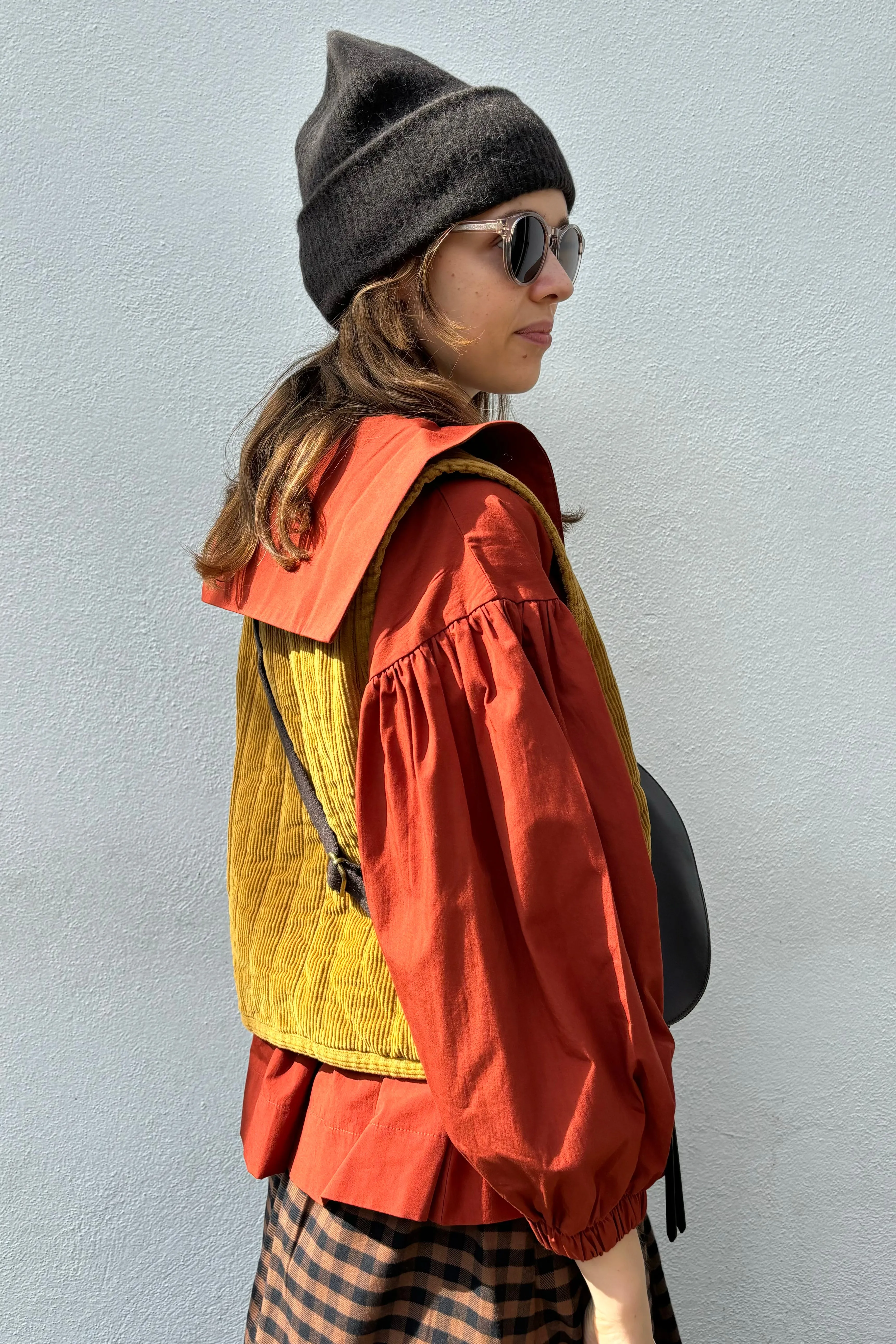 Beaumont Organic Evergreen Ochre Cord Gilet