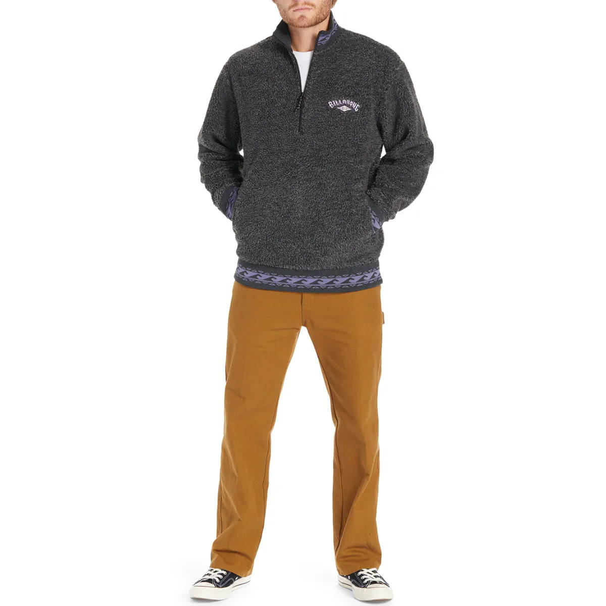 Billabong Boundary Bunyip Half-Zip Mock-Neck Sweatshirt