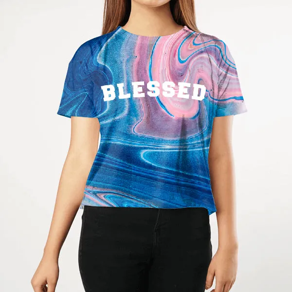 BLESSED Women Crop Top