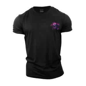 Colorful Skull Graphic Men's Fitness T-shirts