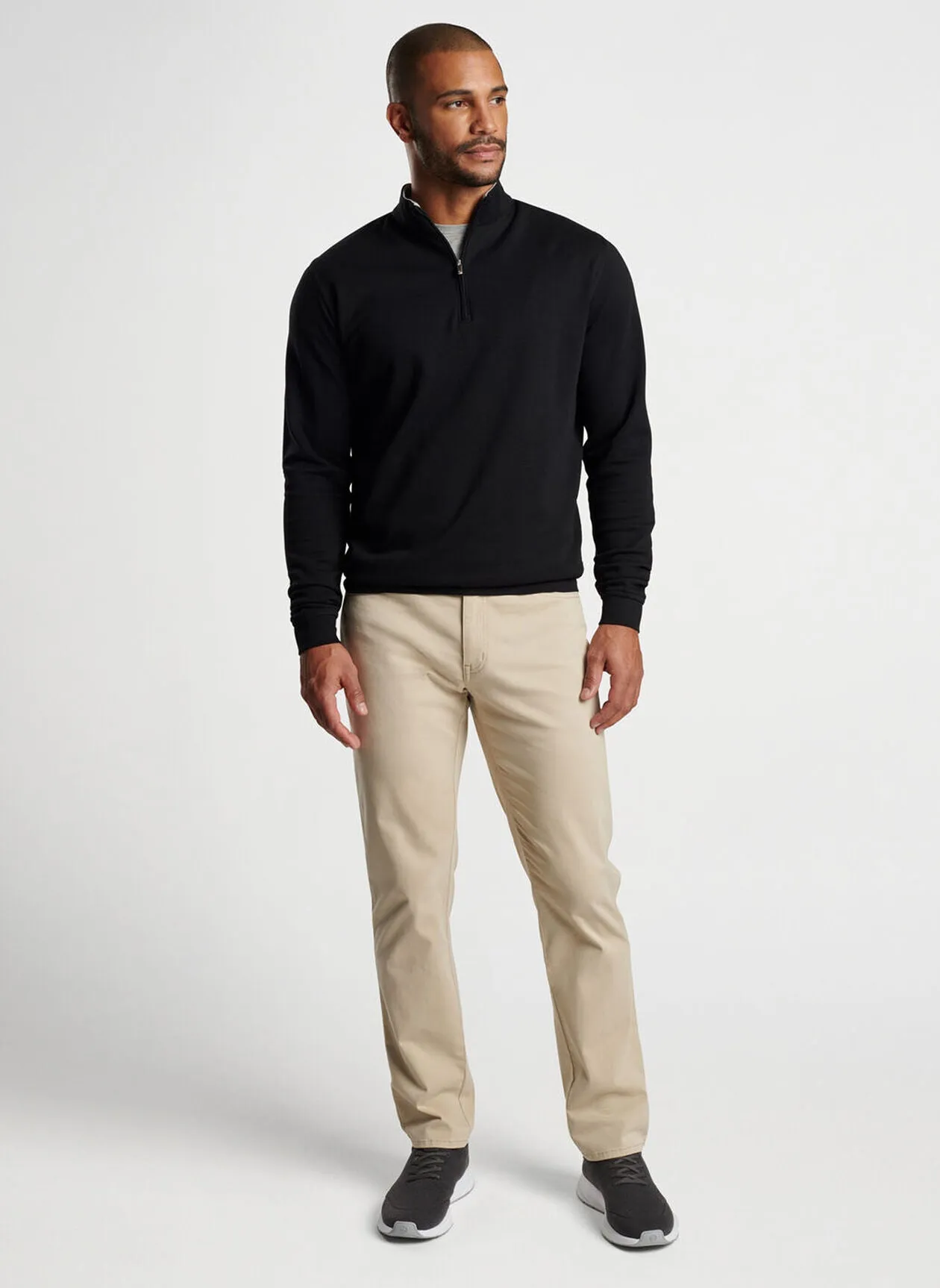Crown Comfort Pullover in Black by Peter Millar