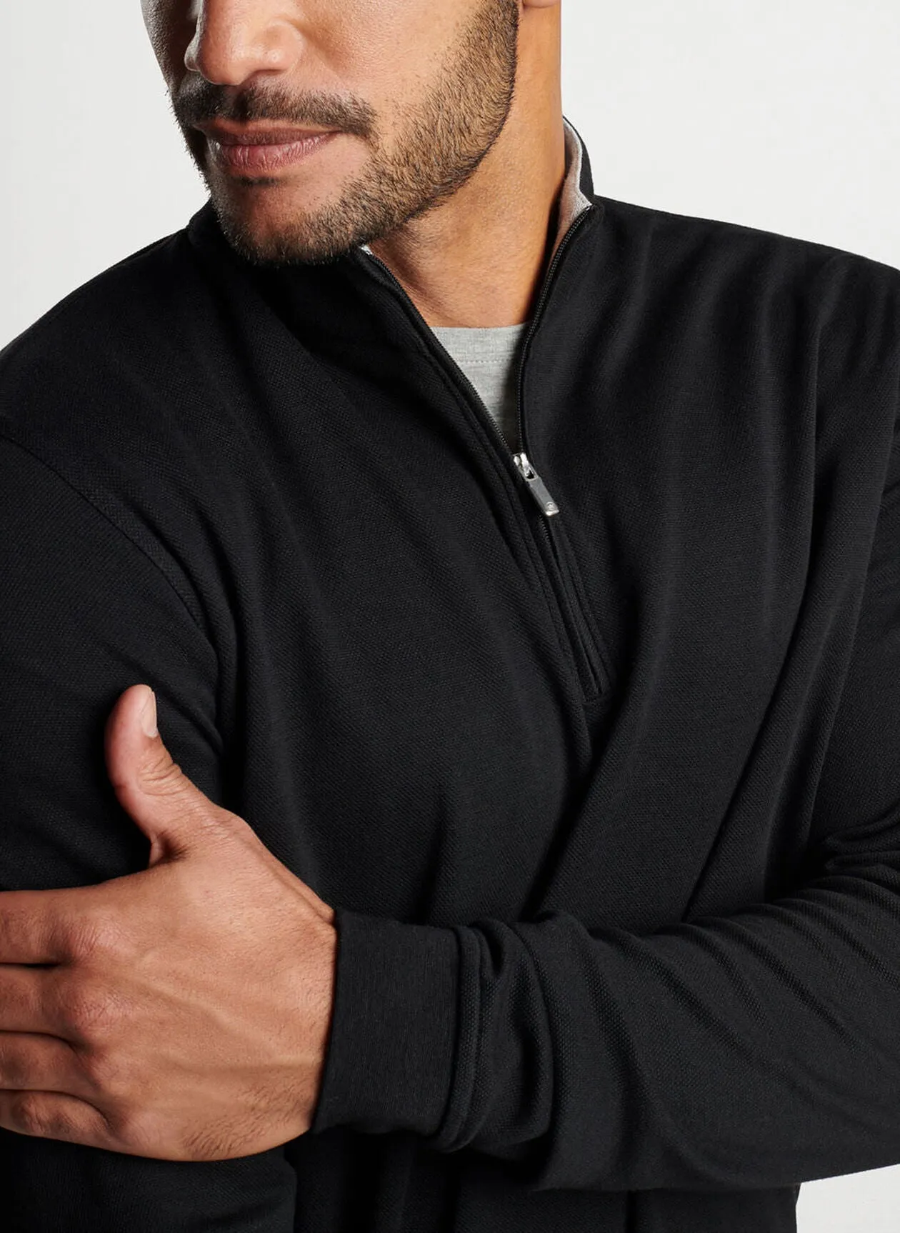Crown Comfort Pullover in Black by Peter Millar