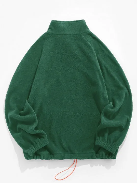 Embroidered Quarter Zip Polar Fleece Set