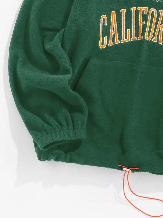 Embroidered Quarter Zip Polar Fleece Set