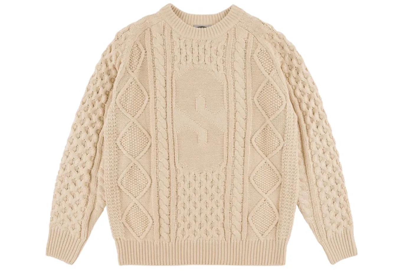 ENGINEERED CABLE KNIT SWEATER