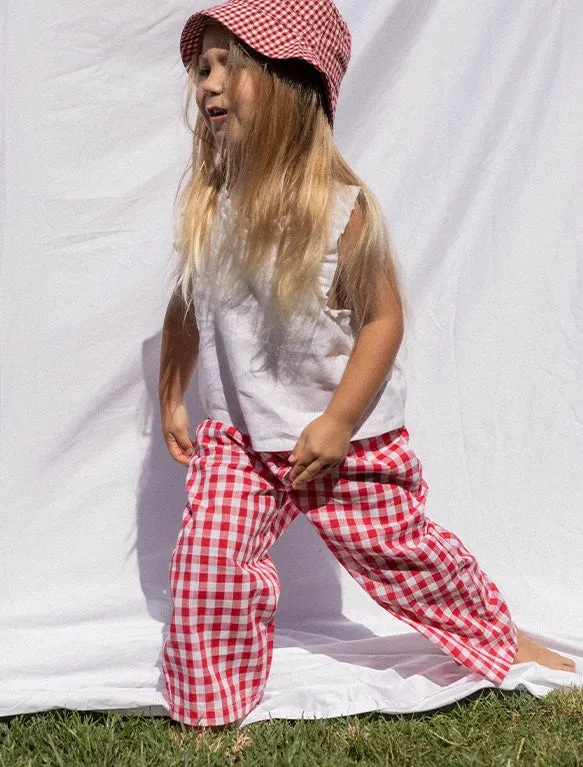 Favorite Pants in Red Check