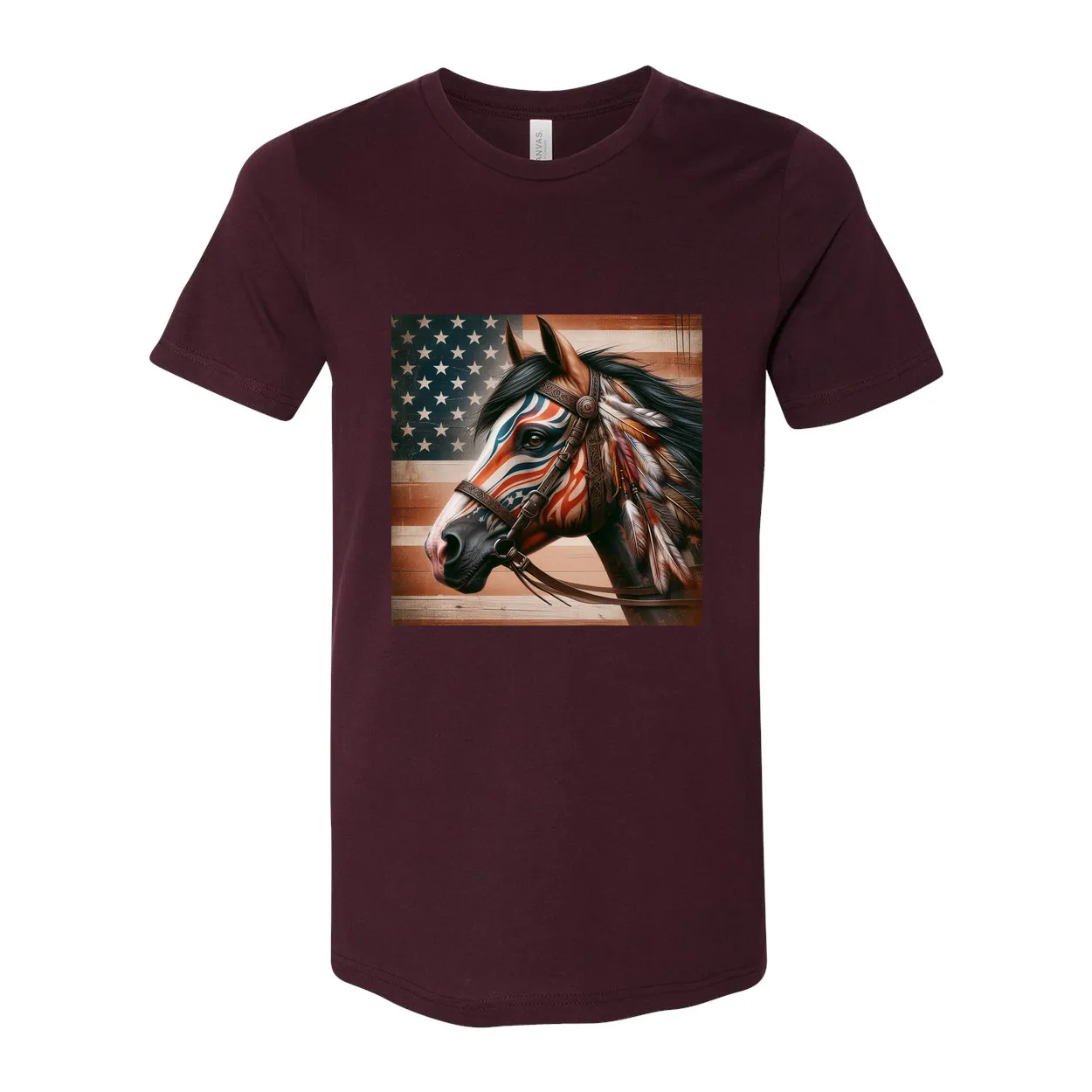 Freedom Horse American Flag T Shirts