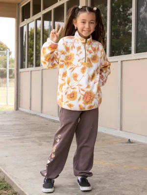 Girls Pheelin It Mock Neck Sweatshirt - Dijon