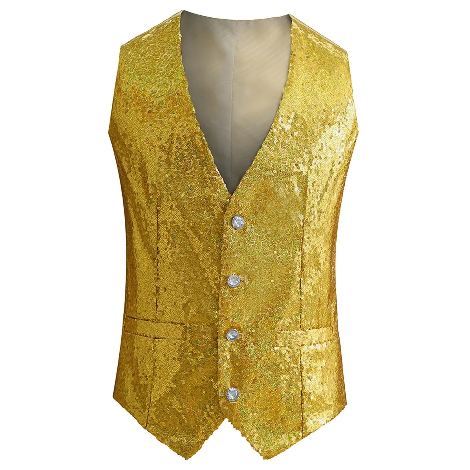 Glamorous Nights: Men's Sequin Blazer Vest