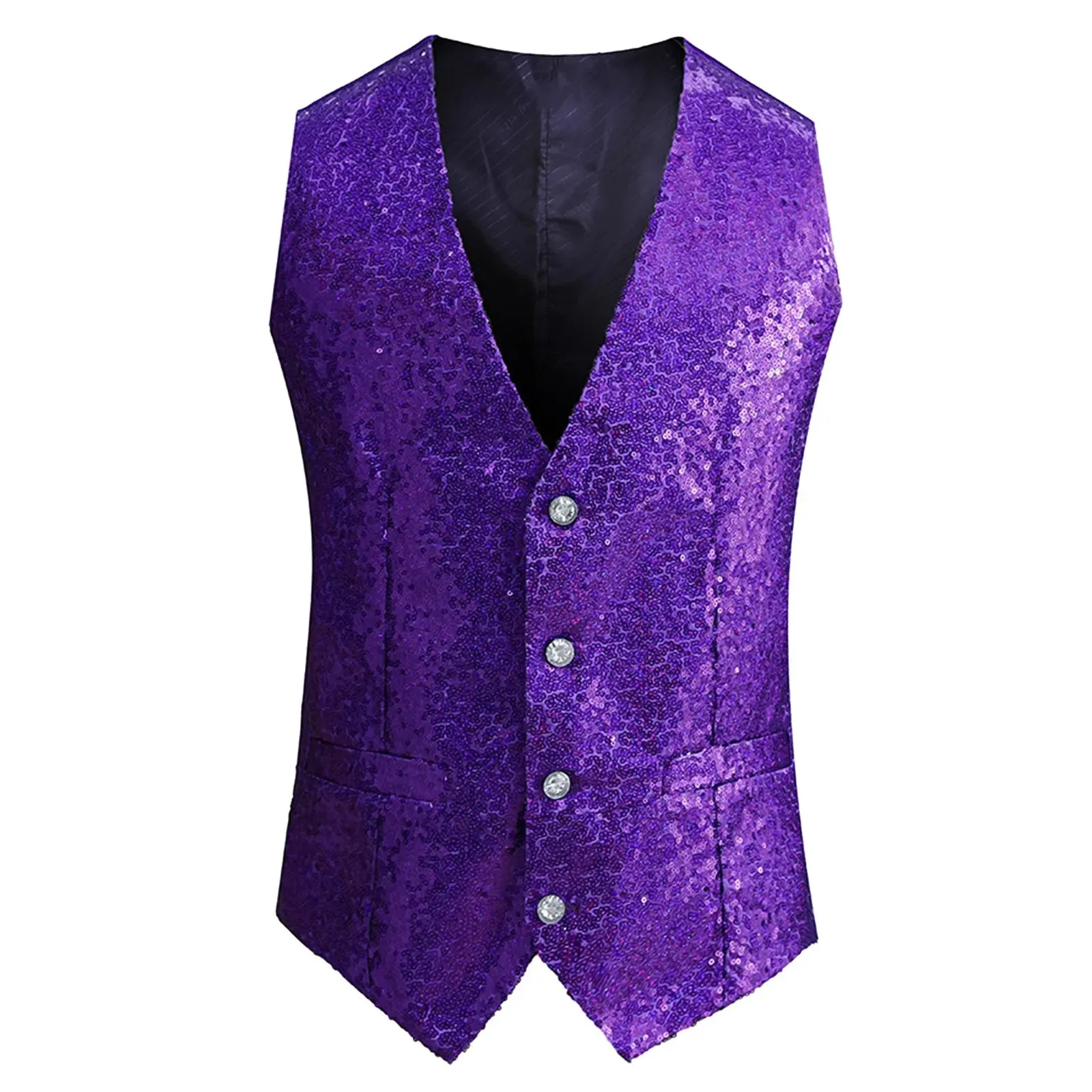 Glamorous Nights: Men's Sequin Blazer Vest