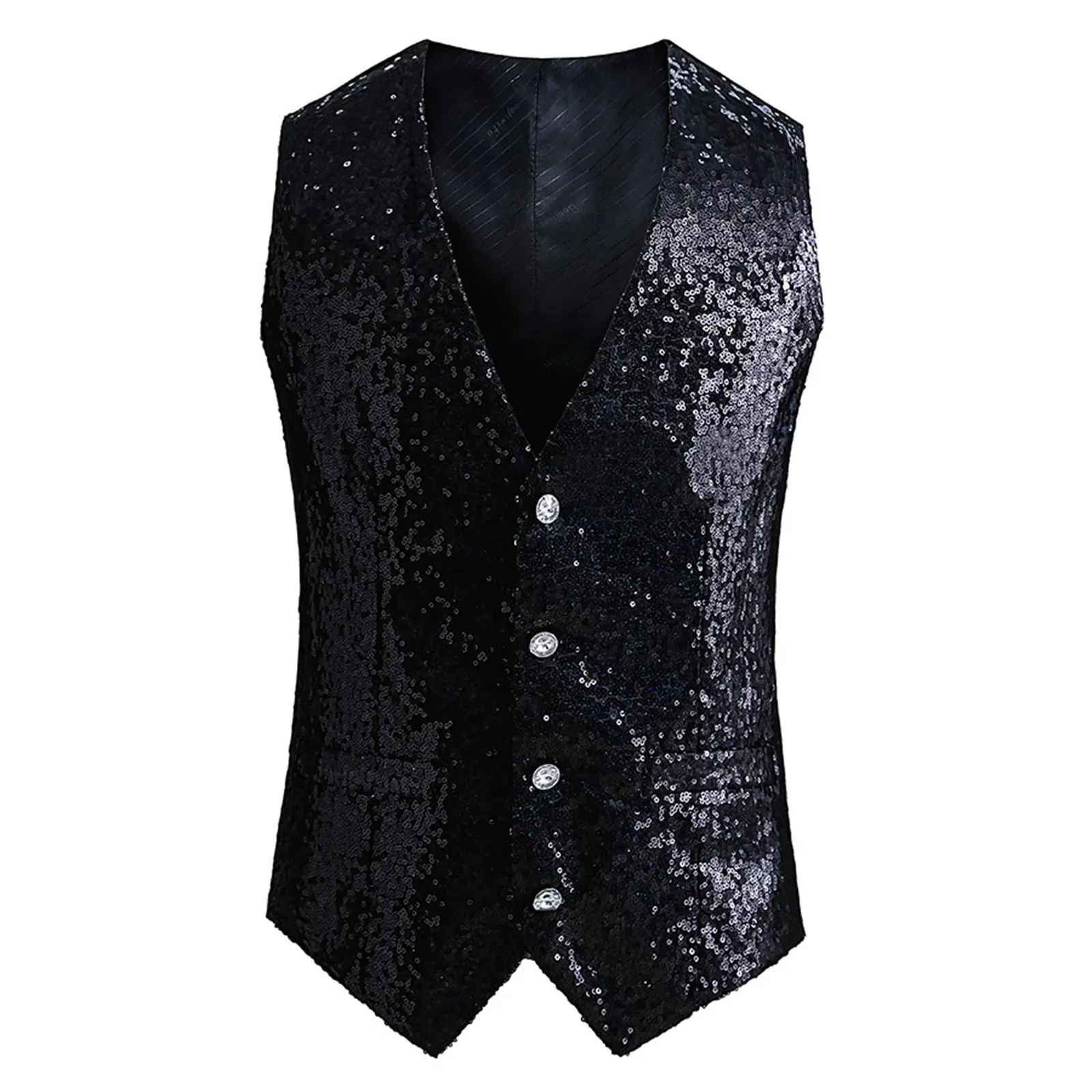 Glamorous Nights: Men's Sequin Blazer Vest