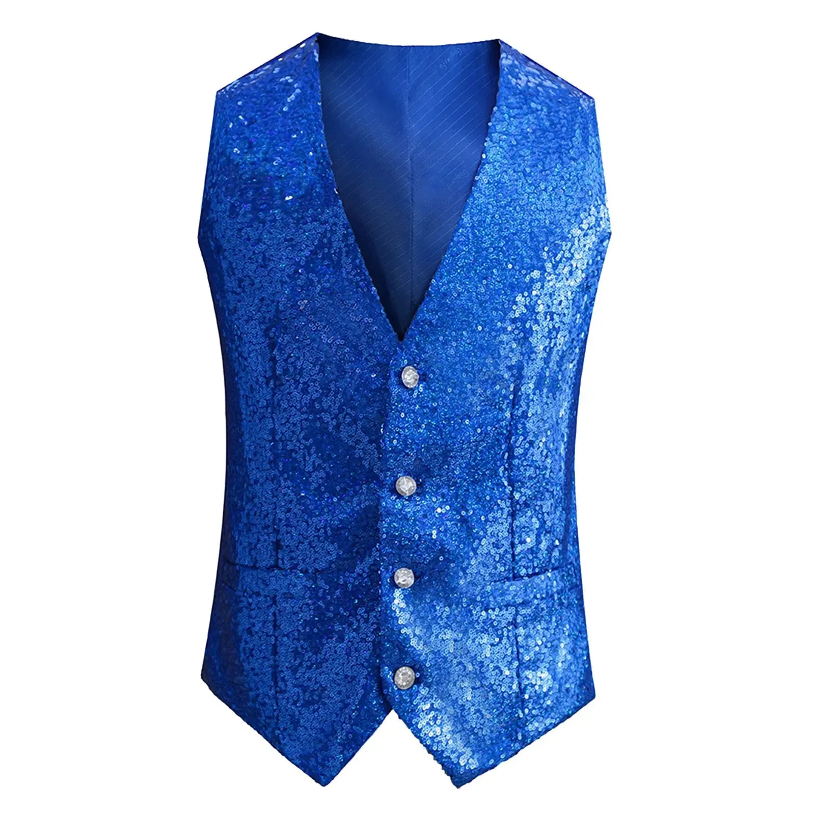 Glamorous Nights: Men's Sequin Blazer Vest