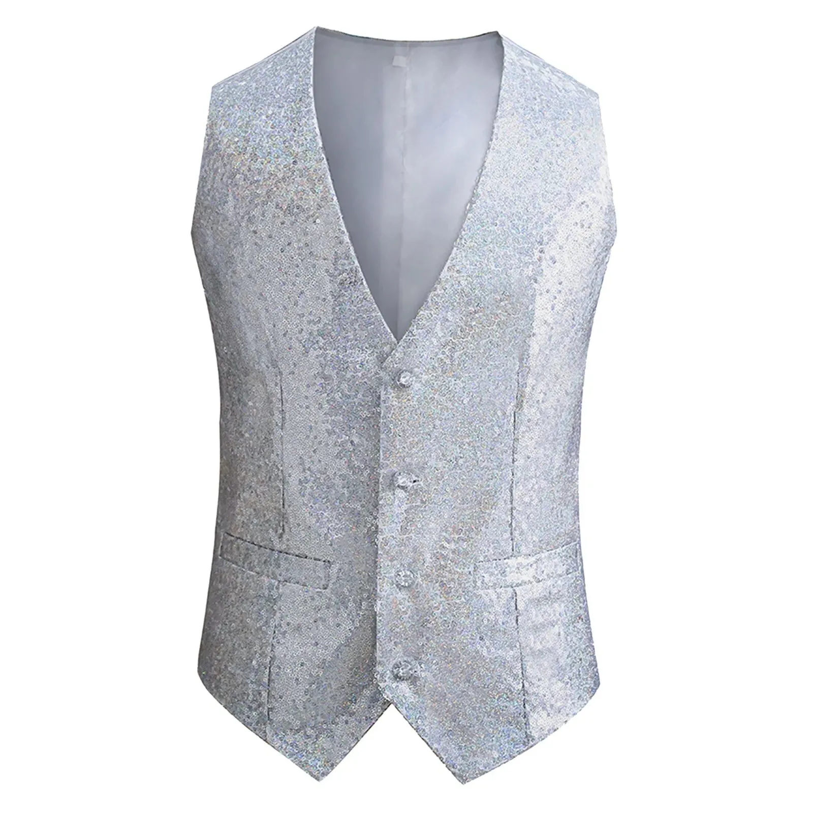 Glamorous Nights: Men's Sequin Blazer Vest