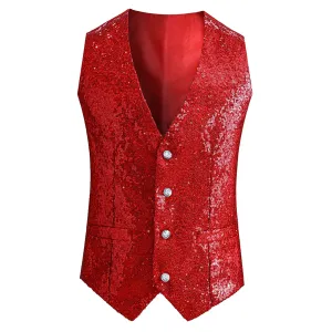 Glamorous Nights: Men's Sequin Blazer Vest