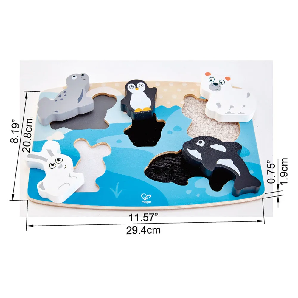Hape Arctic Expedition 6pc Wooden Sensory Puzzle