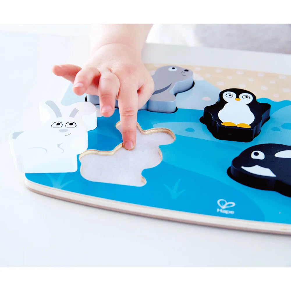 Hape Arctic Expedition 6pc Wooden Sensory Puzzle