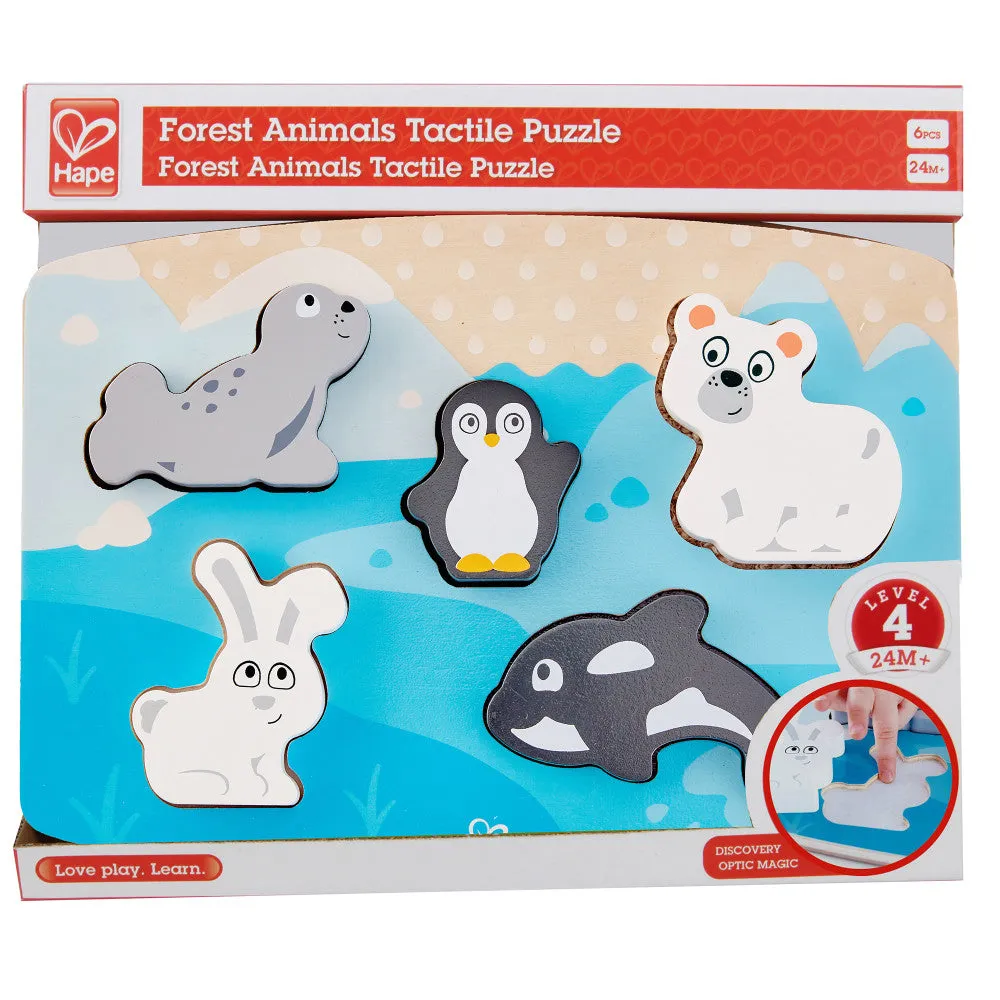 Hape Arctic Expedition 6pc Wooden Sensory Puzzle