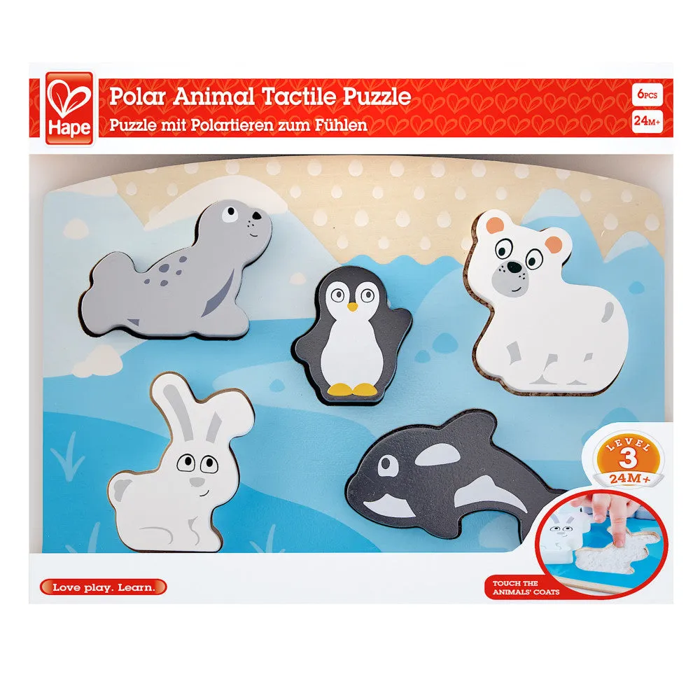 Hape Arctic Expedition 6pc Wooden Sensory Puzzle