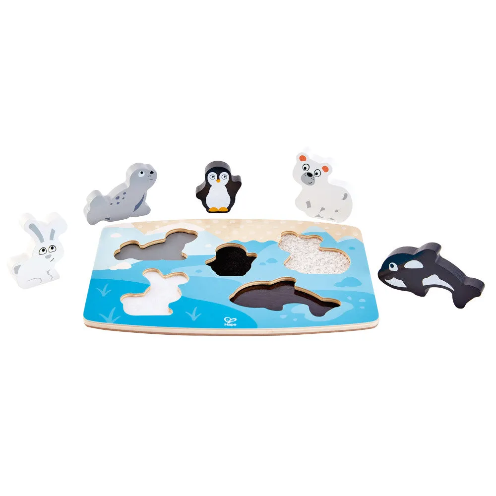 Hape Arctic Expedition 6pc Wooden Sensory Puzzle