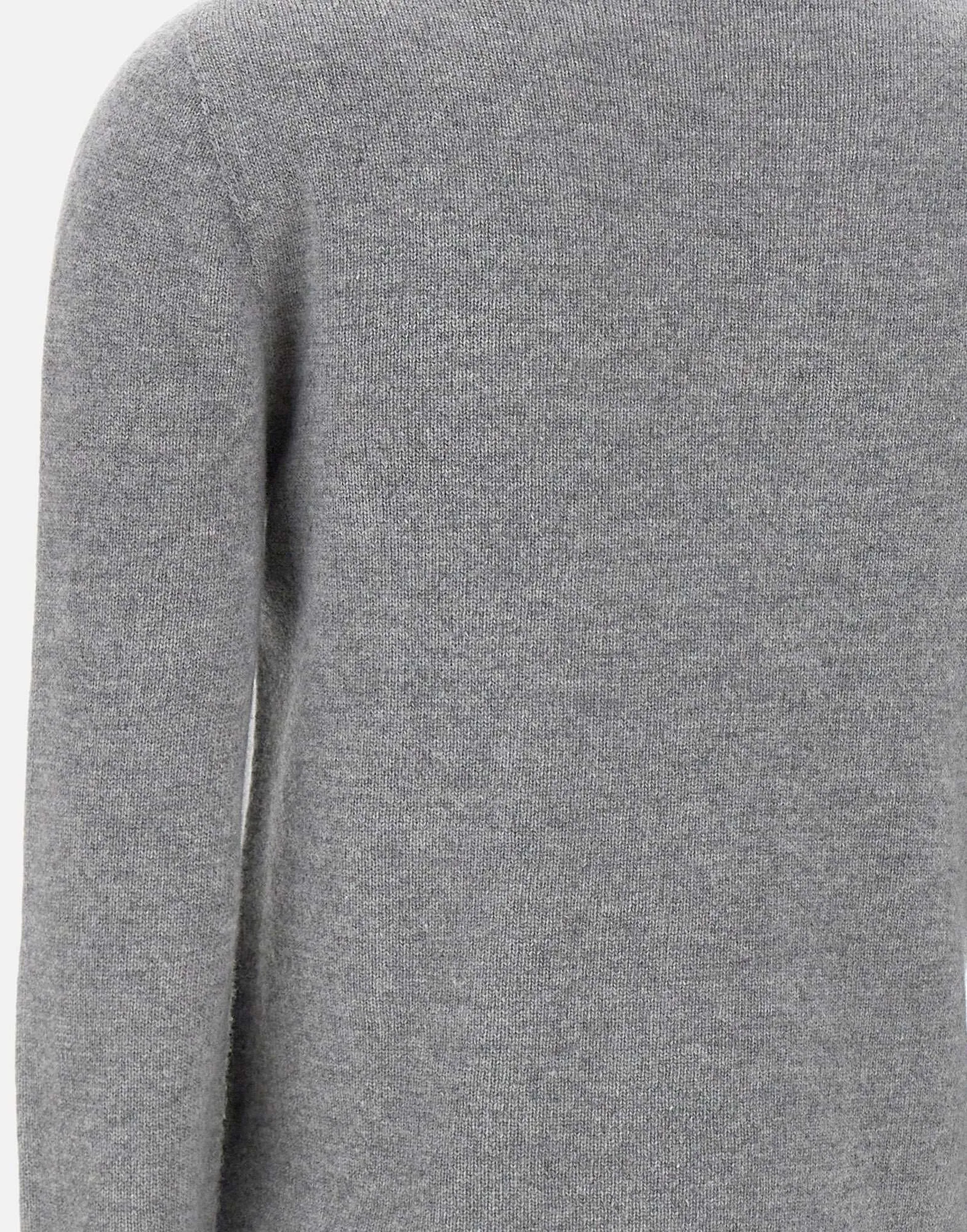 Light Grey Wool Sweater with Stripes