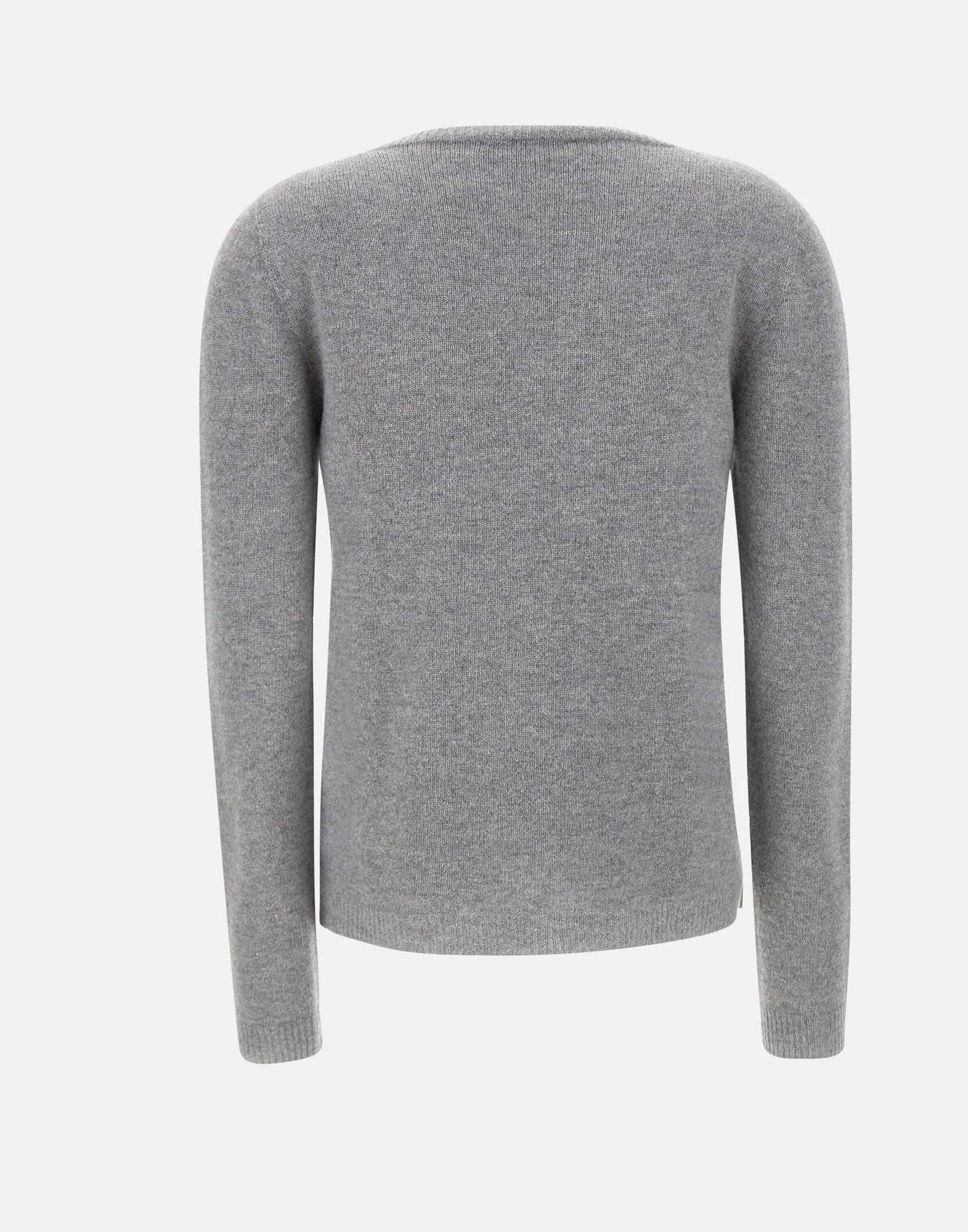 Light Grey Wool Sweater with Stripes
