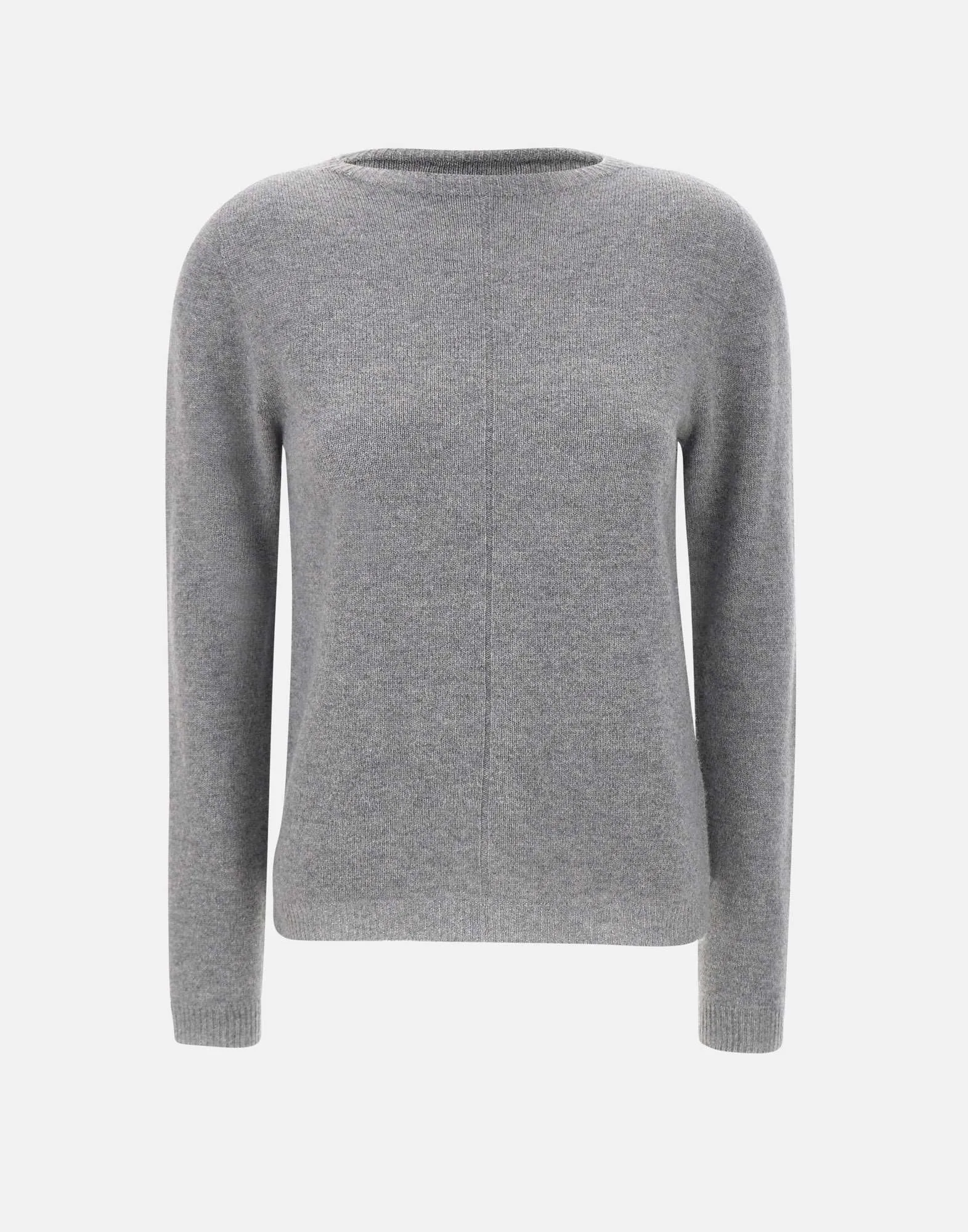 Light Grey Wool Sweater with Stripes