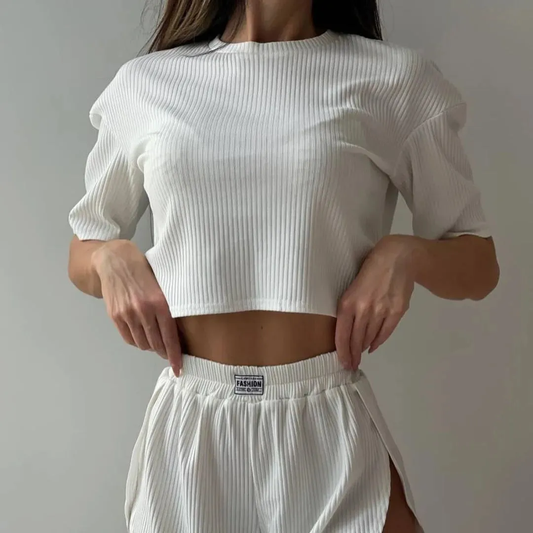 LVSANW 2024 European and American casual women's pajamas comfortable and sexy shorts loungewear suit can be worn outside