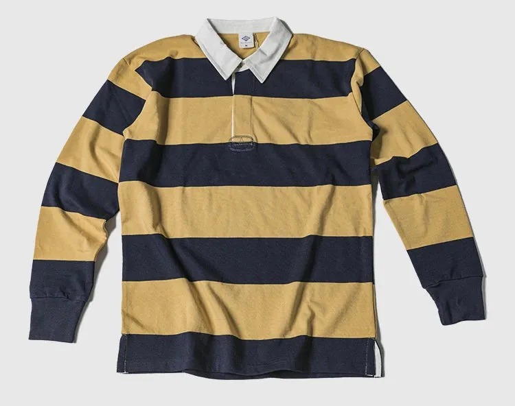 Men's Long Sleeve Polo Shirts Ivy Casual Stripes T-Shirts
