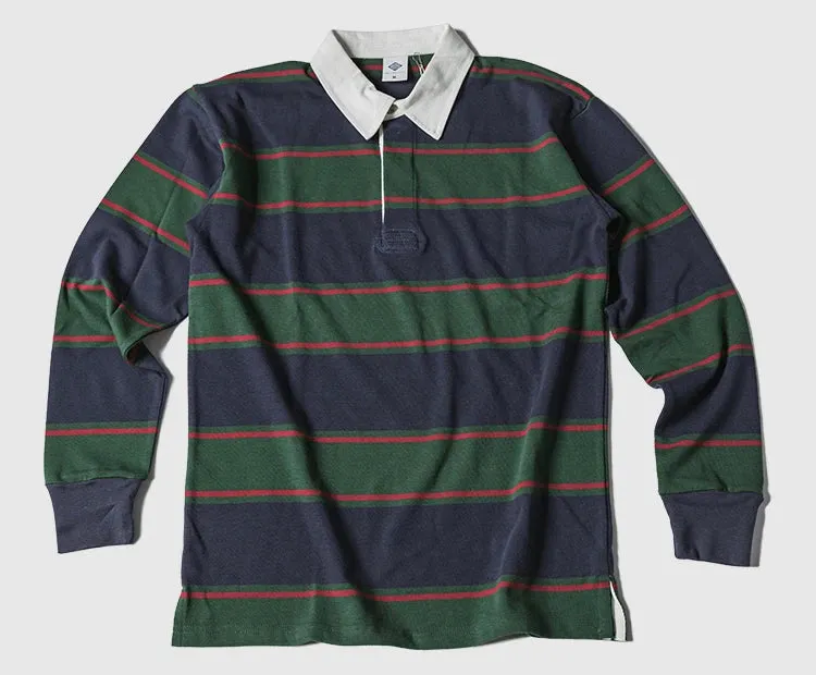 Men's Long Sleeve Polo Shirts Ivy Casual Stripes T-Shirts
