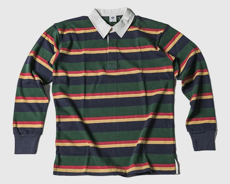 Men's Long Sleeve Polo Shirts Ivy Casual Stripes T-Shirts