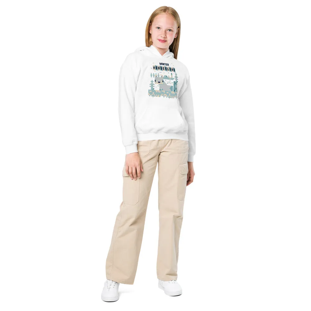 Minecraft Winter Wonderland Kids Hoodie