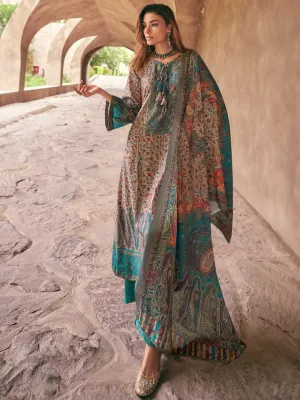 Mumtaz Arts Ethnic Lawn Cotton Unstitched Suit Dress Material for Women