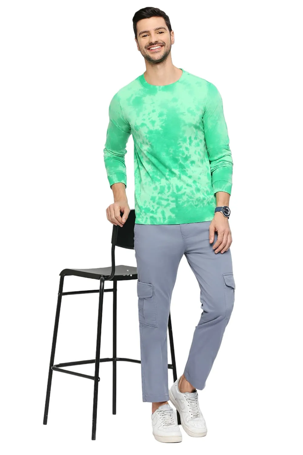 Muscle Fit Cotton Tie Dye Crew T-shirts