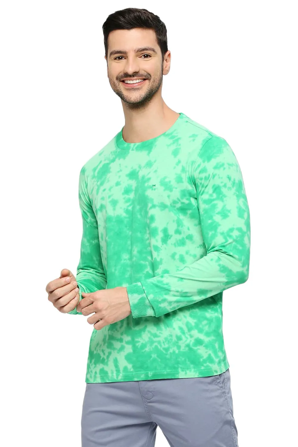 Muscle Fit Cotton Tie Dye Crew T-shirts