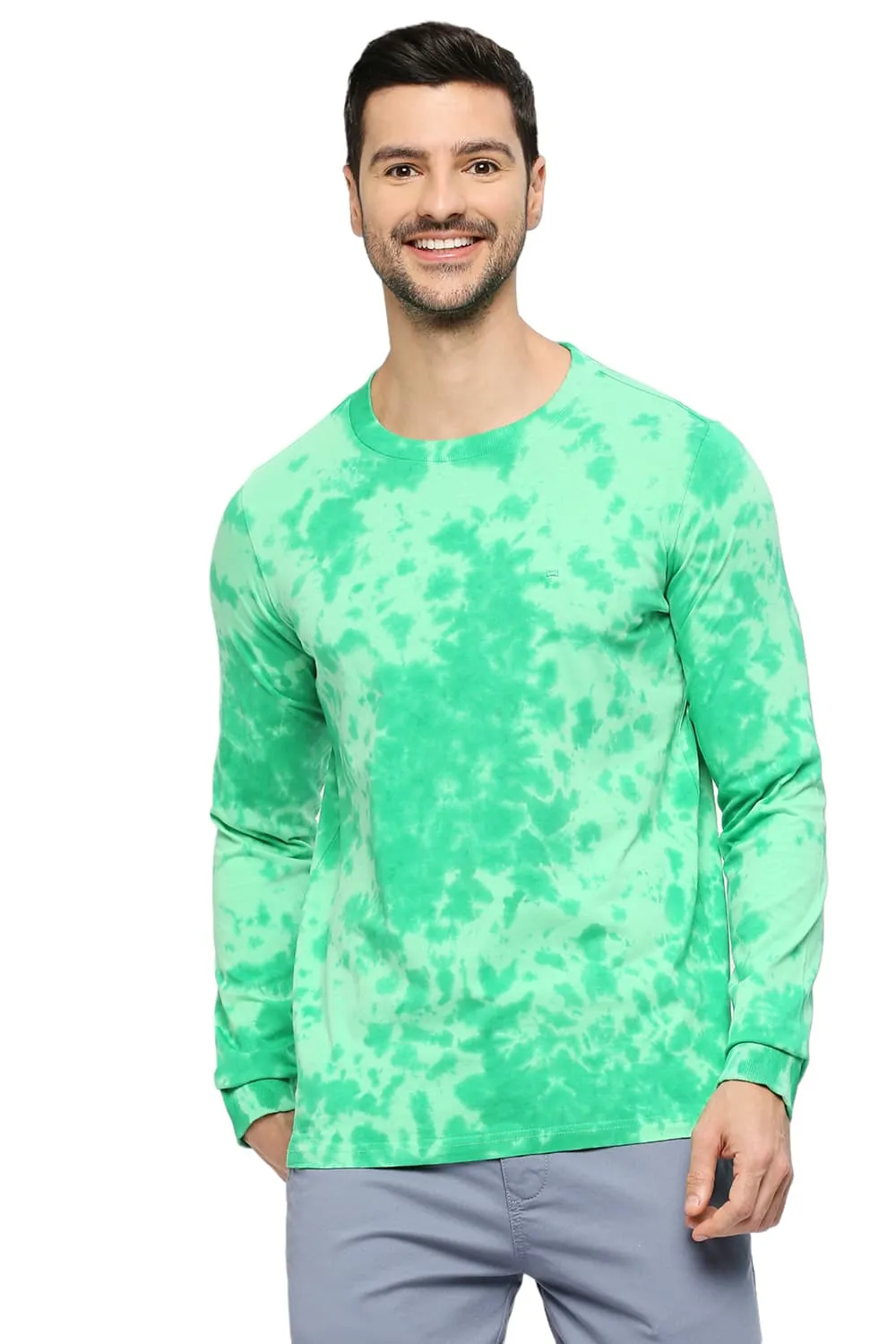 Muscle Fit Cotton Tie Dye Crew T-shirts