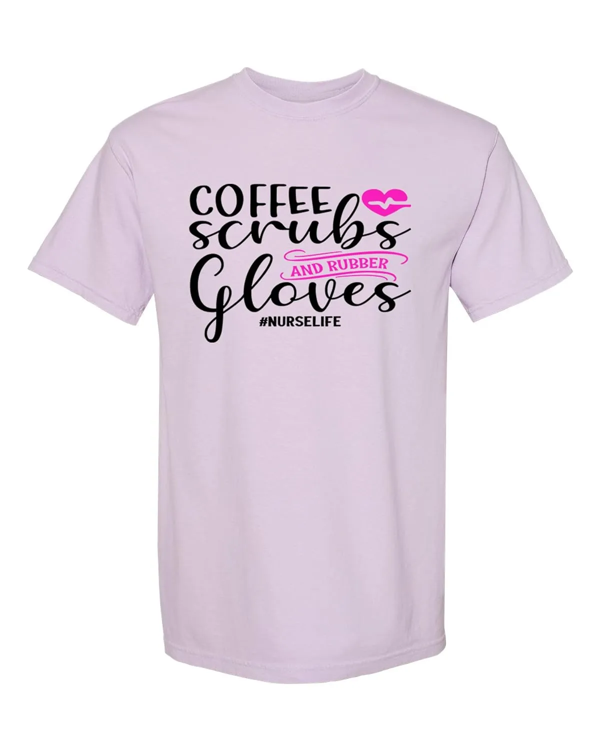 Nurse T Shirt - Coffee Scrubs and Rubber Gloves - Nurse T-Shirt for Women - Nursing Tee - Funny Nurse Gift - Nurse TShirts for Women #NursingShirts