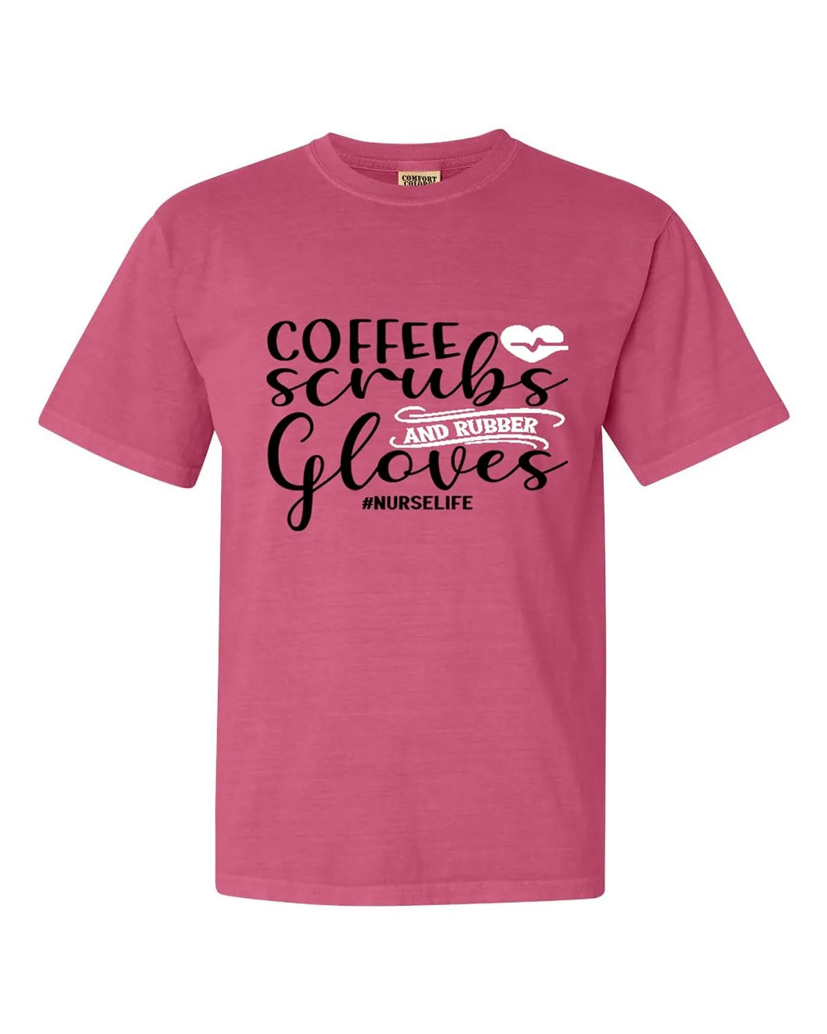Nurse T Shirt - Coffee Scrubs and Rubber Gloves - Nurse T-Shirt for Women - Nursing Tee - Funny Nurse Gift - Nurse TShirts for Women #NursingShirts