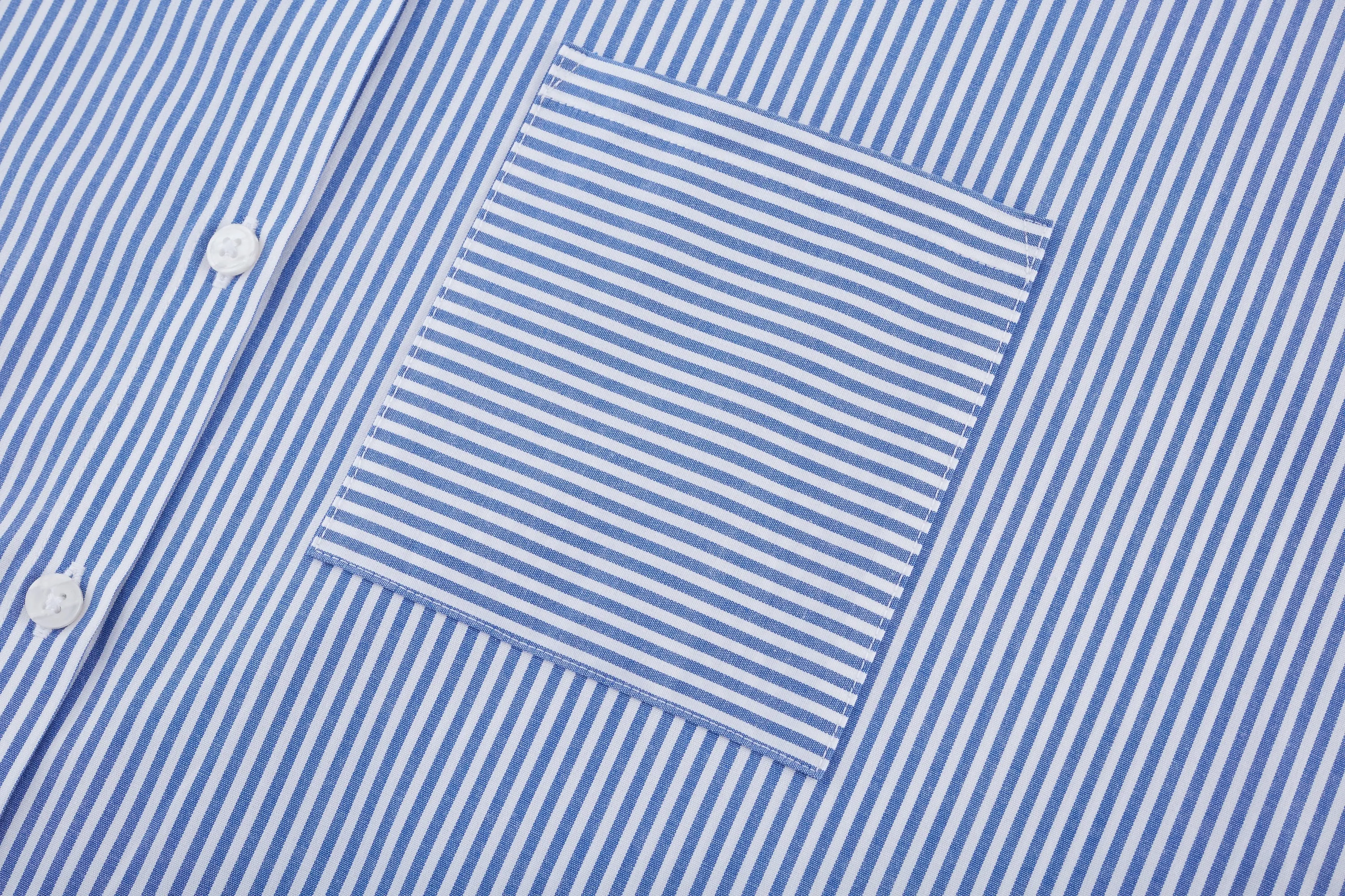Ocean Cotton Rich Stretchable Stripe Poplin Shirt
