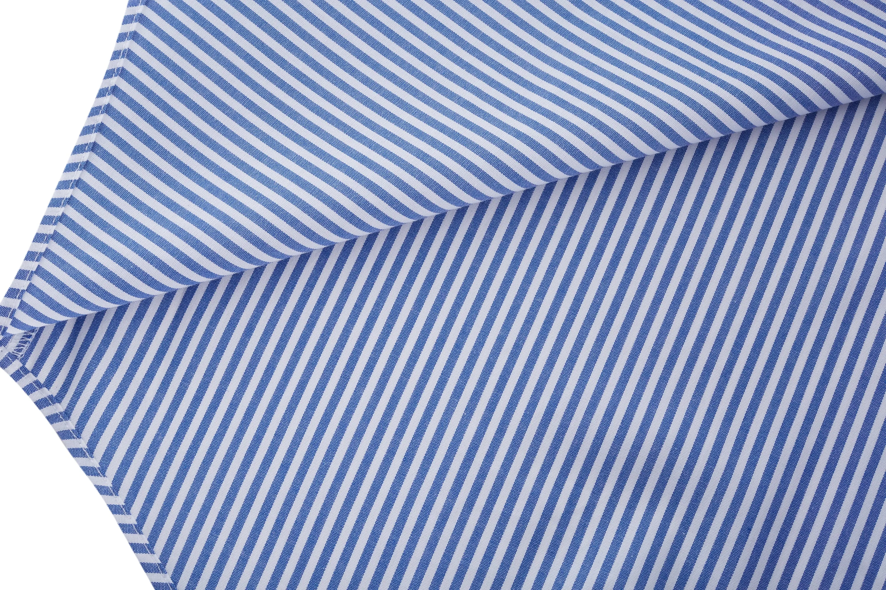 Ocean Cotton Rich Stretchable Stripe Poplin Shirt