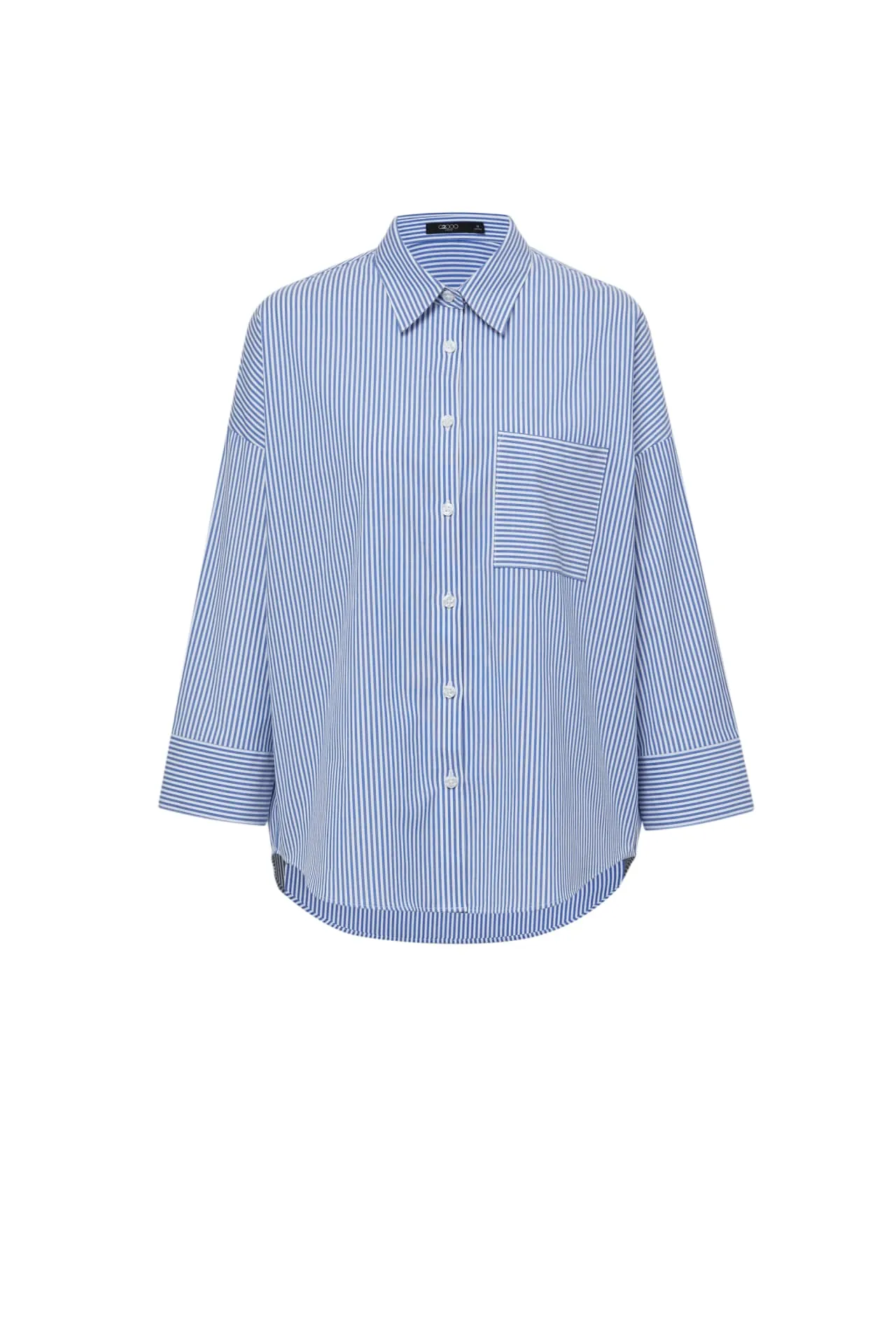 Ocean Cotton Rich Stretchable Stripe Poplin Shirt