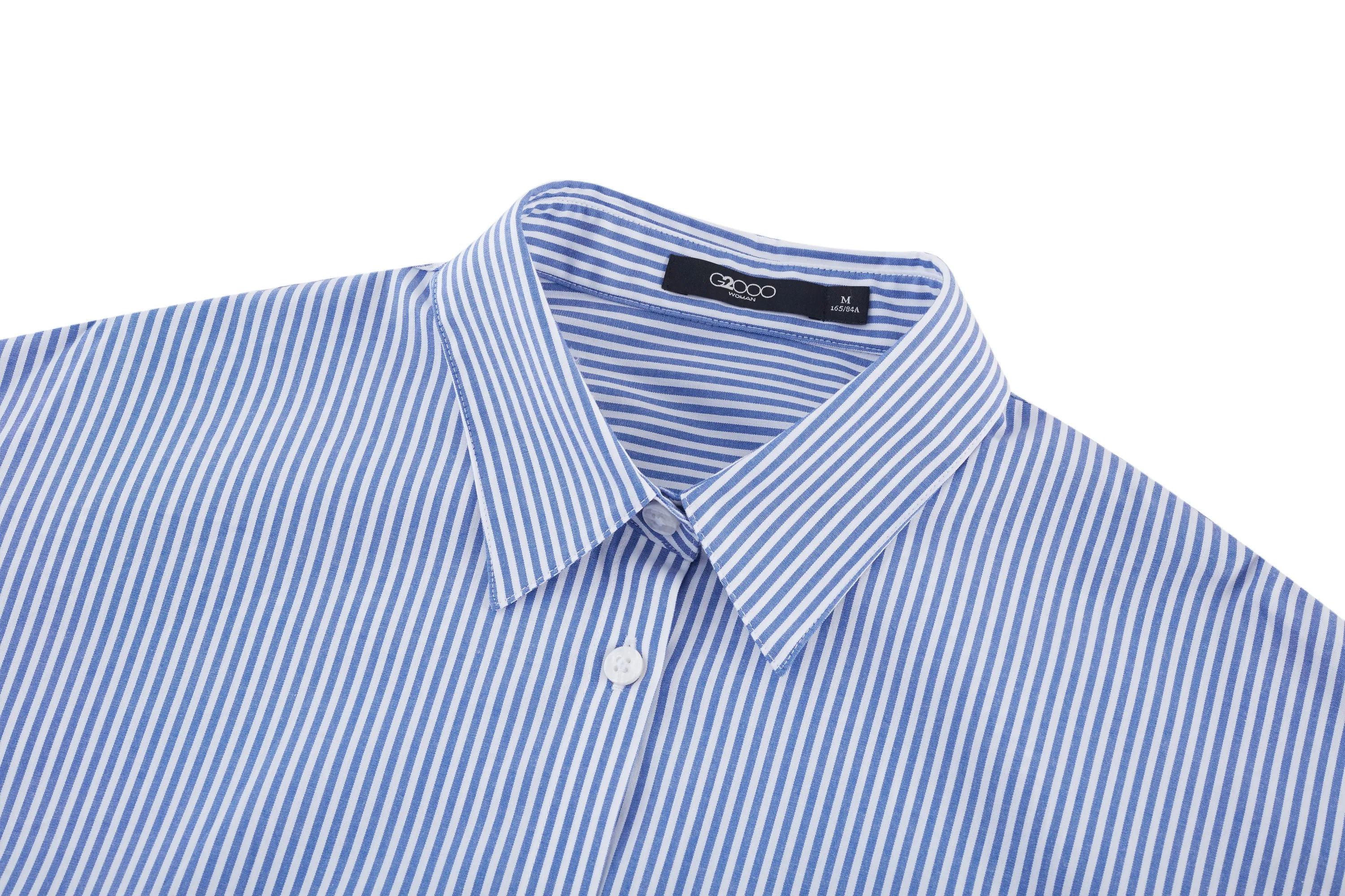 Ocean Cotton Rich Stretchable Stripe Poplin Shirt