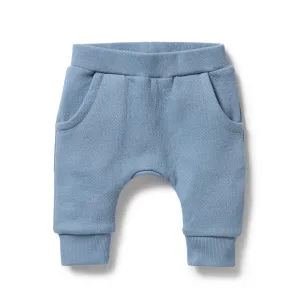 Organic Cotton Quilted Pant | Storm Blue