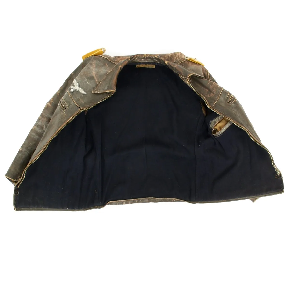 Original German WWII Luftwaffe Officer Oberstleutnant Leather Flight Jacket