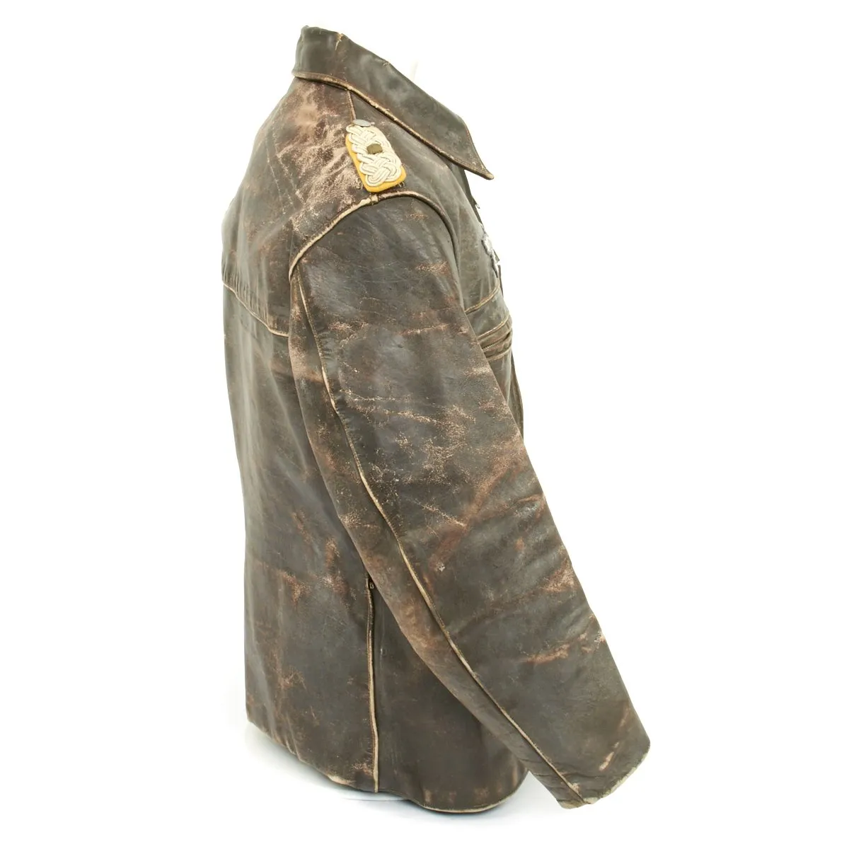 Original German WWII Luftwaffe Officer Oberstleutnant Leather Flight Jacket