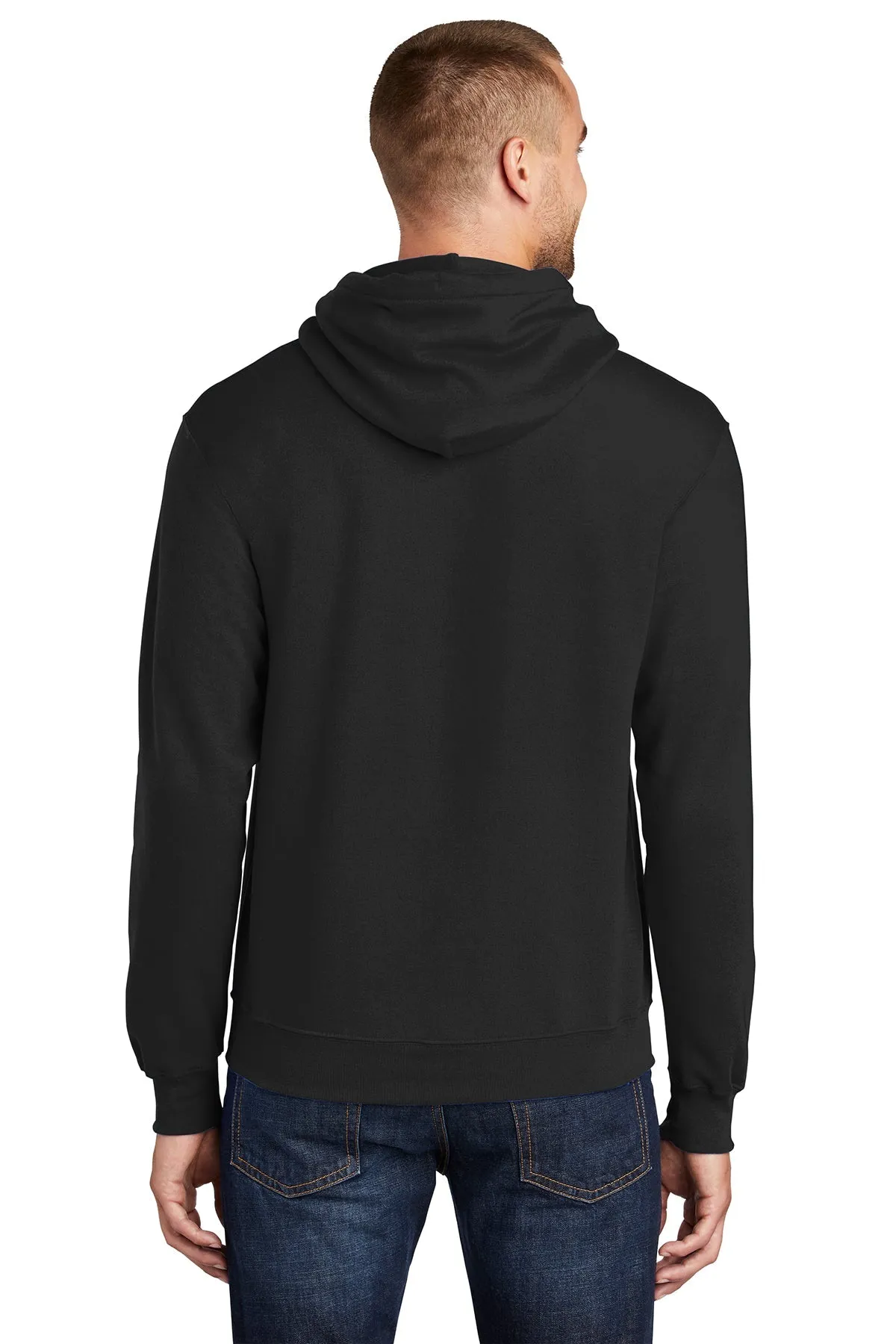 Port & Company Tall Core Fleece Custom Hoodies, Jet Black