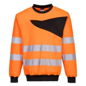 PW2 Hi-Vis Crew Neck Sweatshirt-Portwest PW277