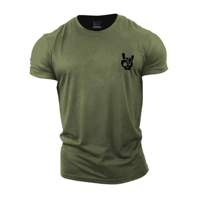 Rocking Skull Cotton T-Shirt